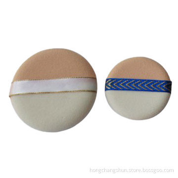 Natural rubber latex sponge puff with silky ribbon